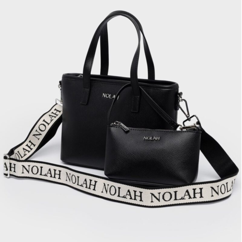 Τσάντα Χειρός Nolah Roma-Black/Silver - Image 3