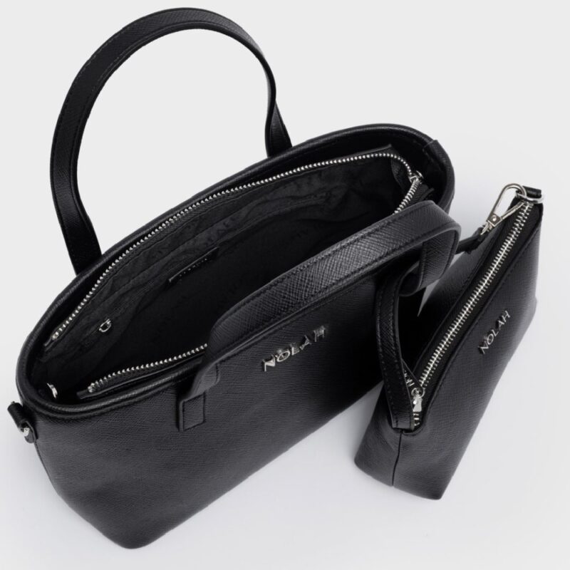 Τσάντα Χειρός Nolah Roma-Black/Silver - Image 4
