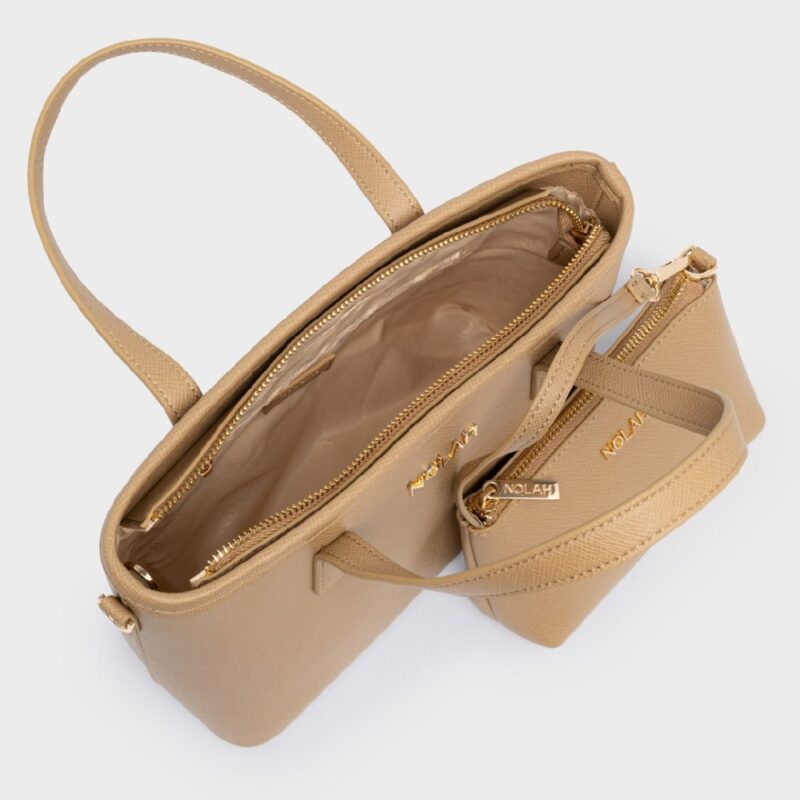 Τσάντα Χειρός Nolah Roma-Beige - Image 4