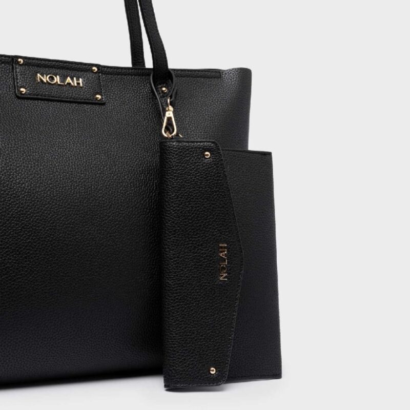 Τσάντα Ώμου Nolah Serenity-Black/Light Gold - Image 4
