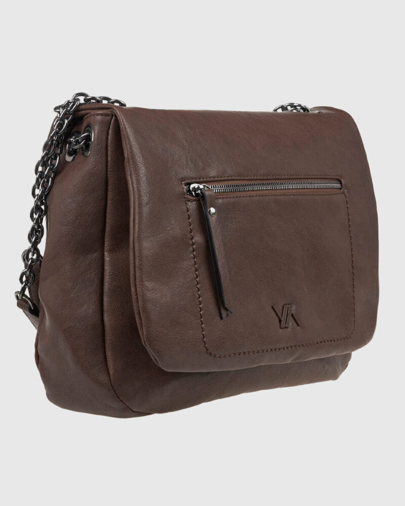 Τσάντα Ώμου Verde 16-8063-Brown - Image 3