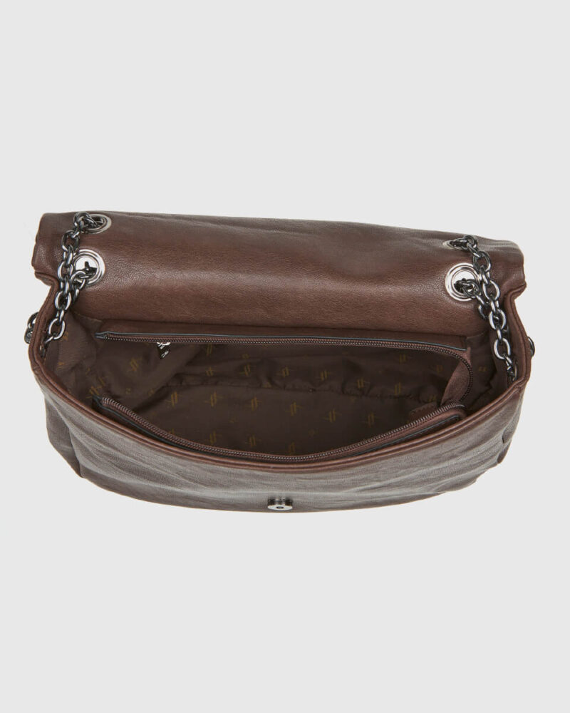 Τσάντα Ώμου Verde 16-8063-Brown - Image 5