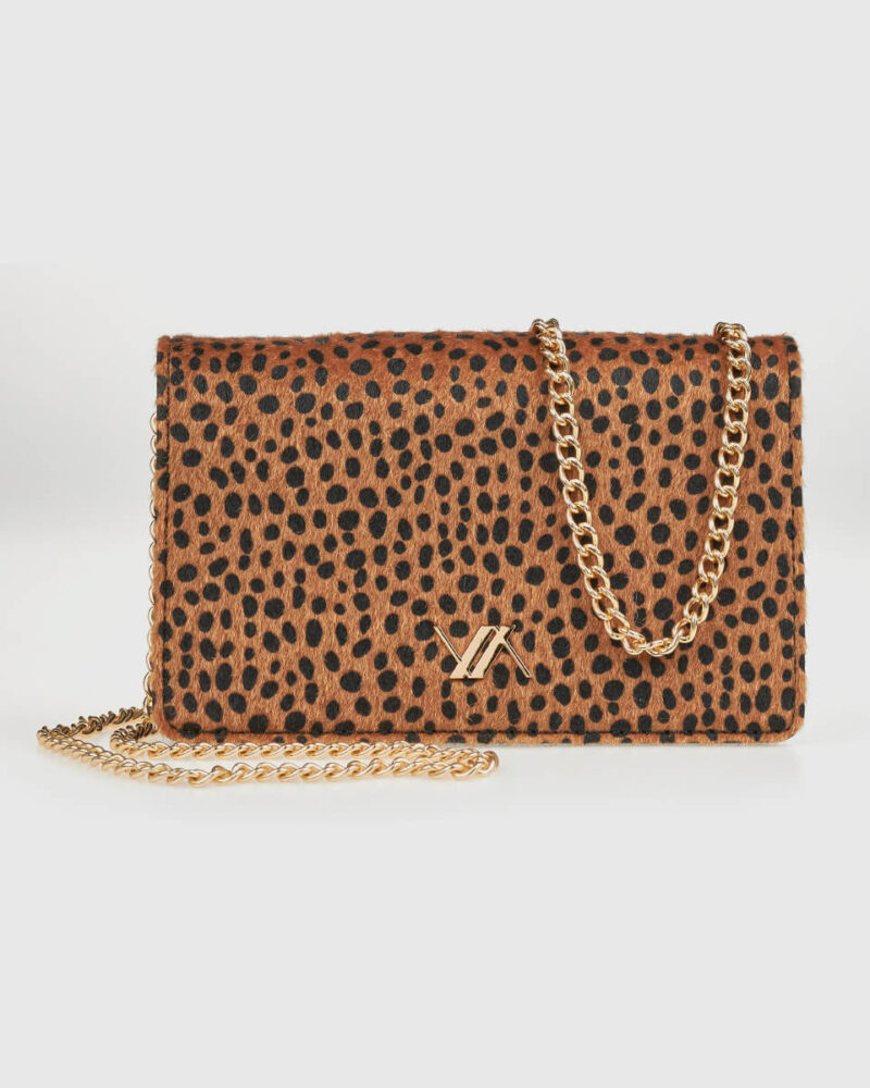 Τσάντα Χιαστί Verde 16-8263-Animal Print Camel