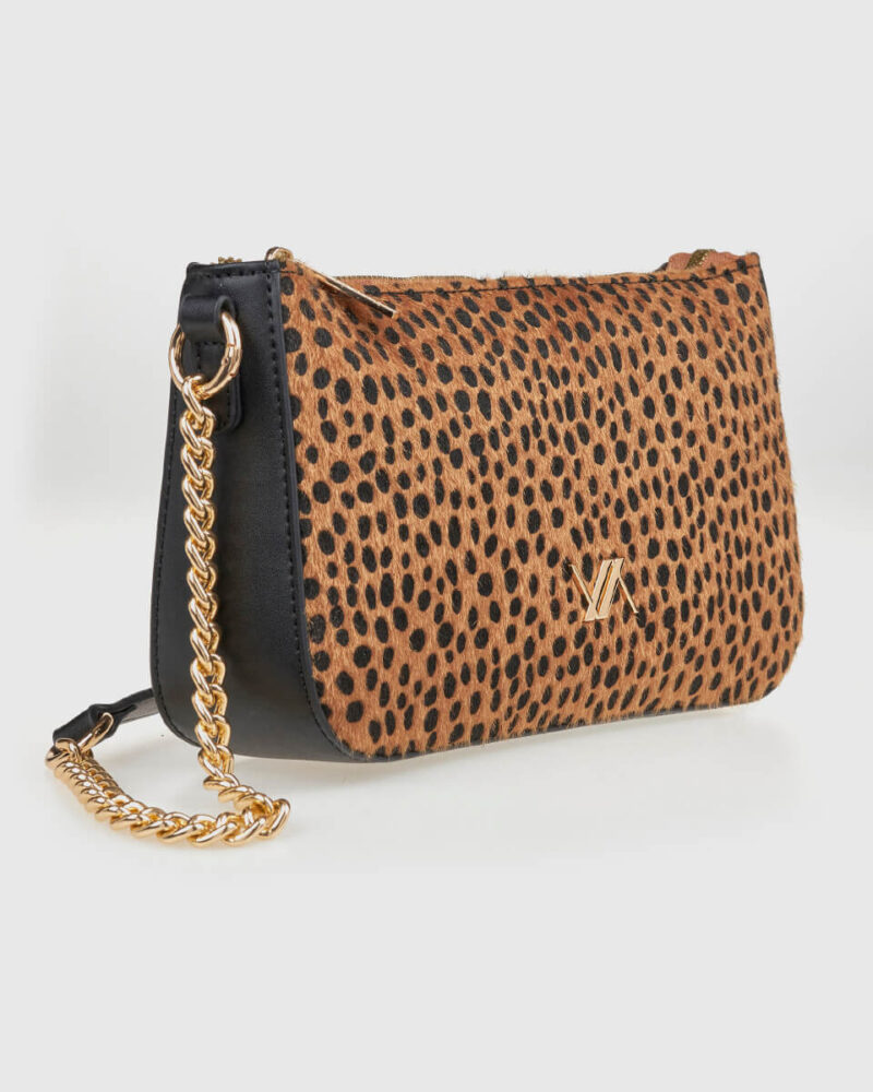 Τσάντα Χιαστί Verde 16-8264-Animal Print Camel - Image 2