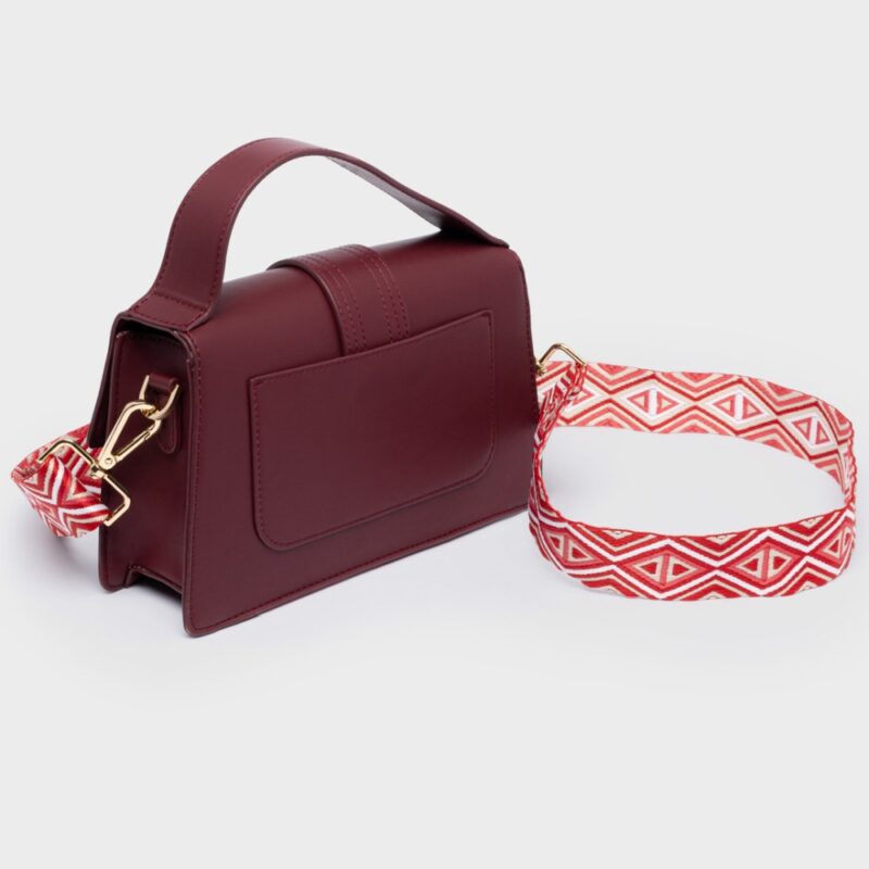 Τσάντα Χειρός Nolah Blake-Burgundy - Image 3