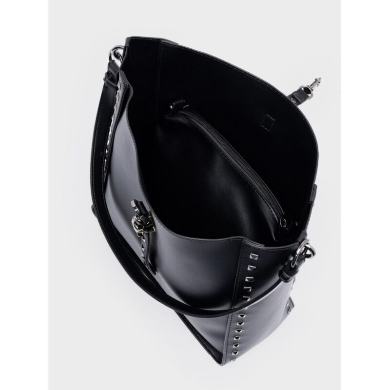 Τσάντα Ώμου Nolah London-Black/Gun - Image 4