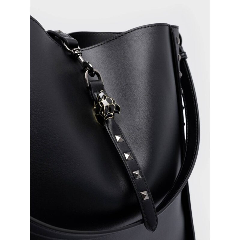 Τσάντα Ώμου Nolah London-Black/Gun - Image 5